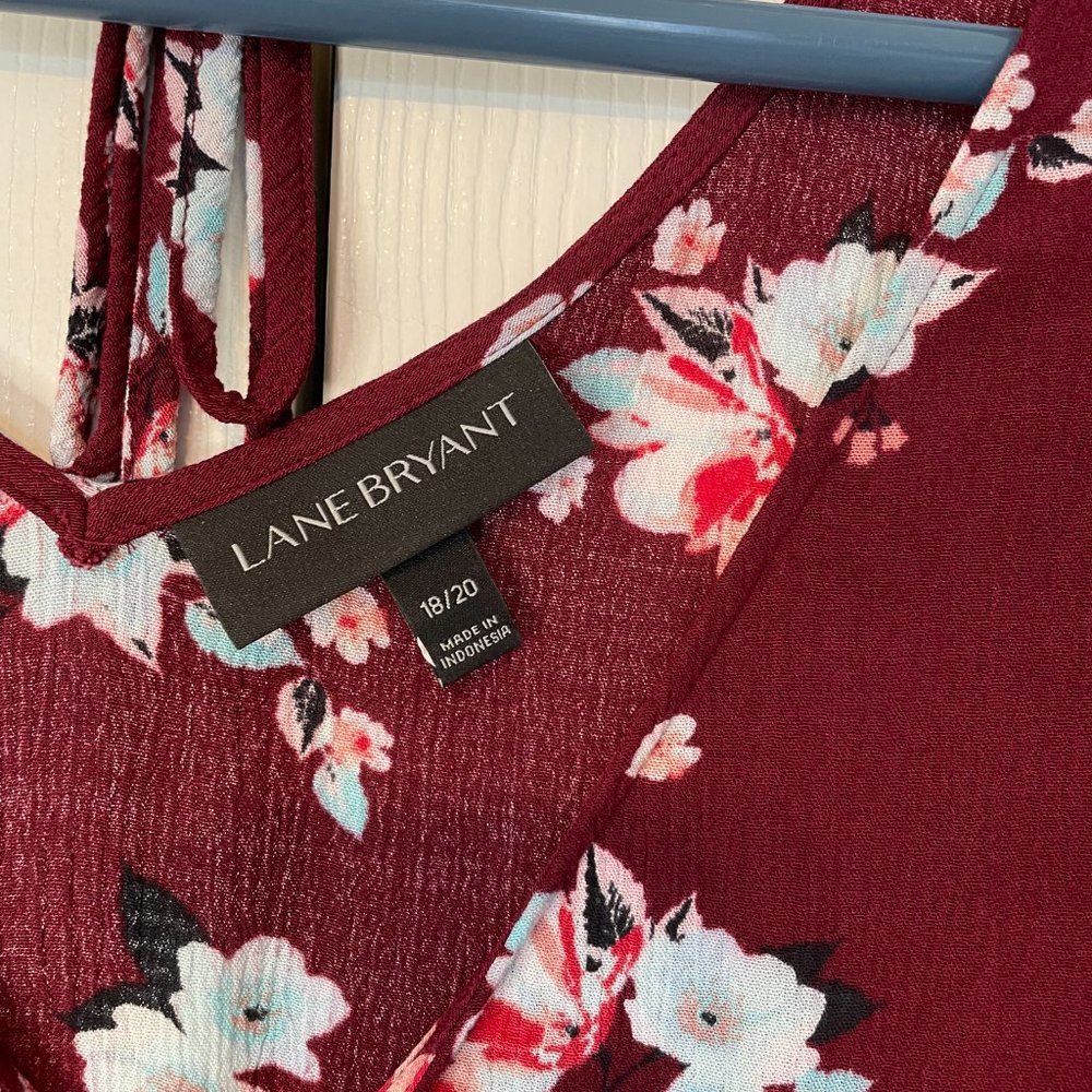 Lane Bryant Floral Babydoll Tunic Blouse 18/20 - Picture 4 of 6